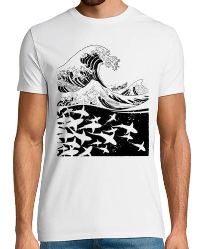 Camiseta Ola de tiburones - latostadora.com - Modalova