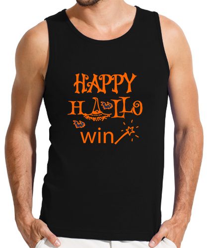 Camiseta Hombre Sin Mangas feliz hallo win divertido disfraz de ha laTostadora - latostadora.com - Modalova