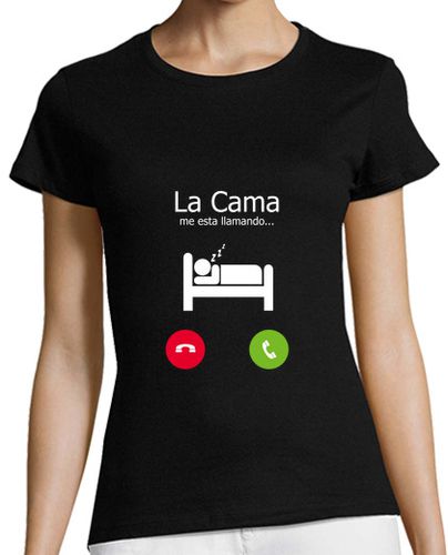 Camiseta mujer La cama me esta llamando - latostadora.com - Modalova