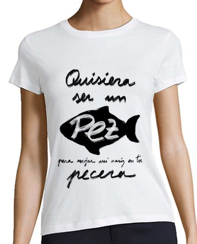 Camiseta mujer Quisiera ser un pez - latostadora.com - Modalova