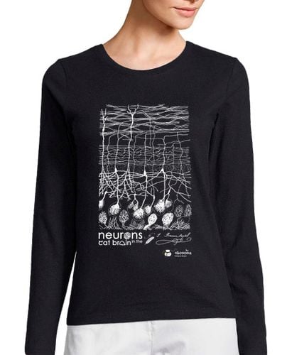 Camiseta Mujer Manga Larga Neurons in the cat brain laTostadora - latostadora.com - Modalova