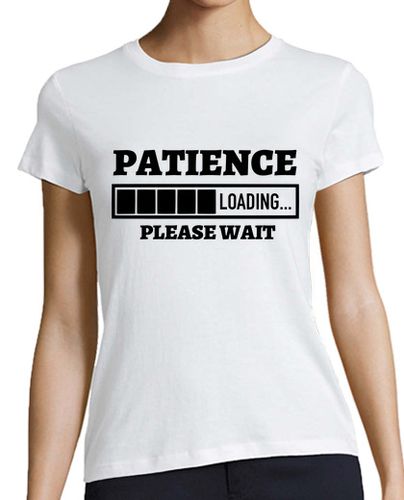 Camiseta mujer barra de carga de paciencia gracioso - latostadora.com - Modalova