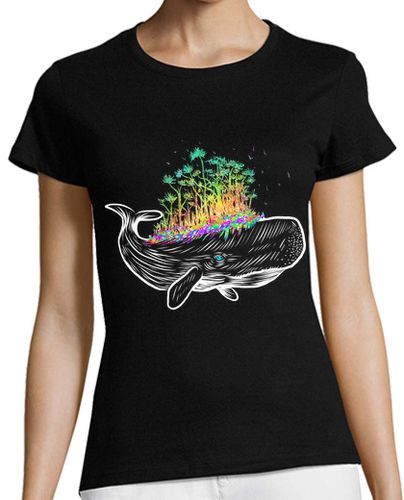 Camiseta mujer colorido arte del bosque del arco iris - latostadora.com - Modalova
