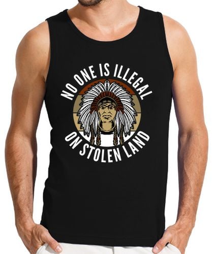 Camiseta Hombre Sin Mangas nadie es ilegal en la tierra robada ind laTostadora - latostadora.com - Modalova