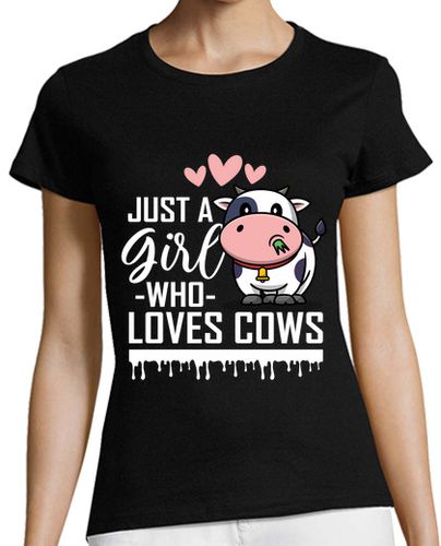 Camiseta Mujer Manga Corta solo una chica que ama las vacas laTostadora - latostadora.com - Modalova