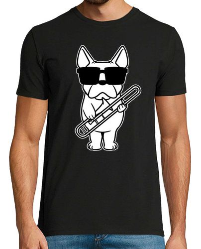 Camiseta Hombre Manga Corta perro trombonista jugador de trombón co laTostadora - latostadora.com - Modalova