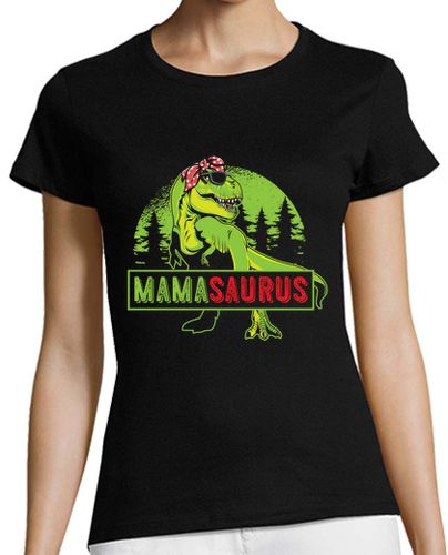 Camiseta Mujer Manga Corta regalo de dinosaurio mamasaurus mamá t laTostadora - latostadora.com - Modalova