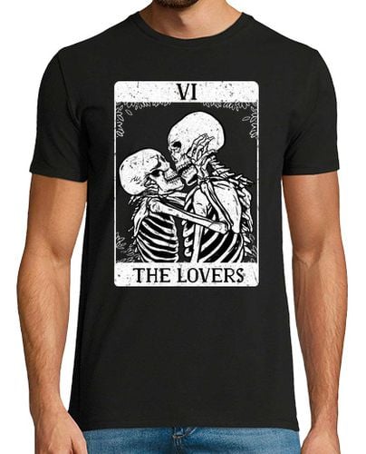 Camiseta Hombre Manga Corta muerte amor esqueleto amantes carta de laTostadora - latostadora.com - Modalova