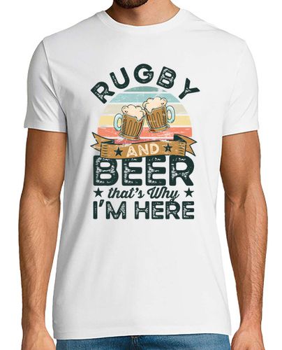 Camiseta rugby y cerveza por eso estoy aquí grac - latostadora.com - Modalova