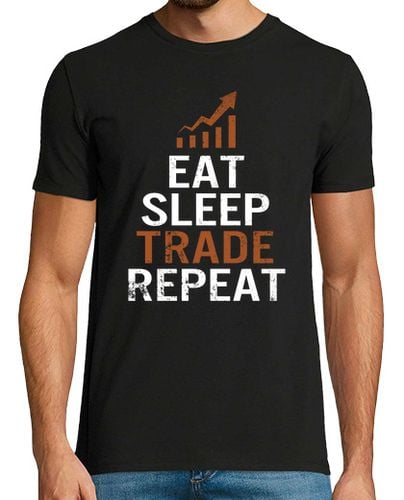 Camiseta comer dormir comerciar repetir camisa comerciante forex mercado de divisas comercio comerciante de v laTostadora - latostadora.com - Modalova