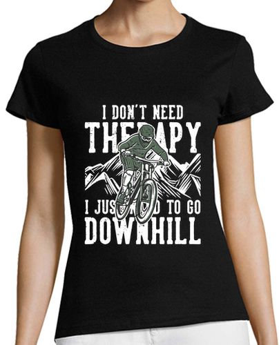 Camiseta mujer terapia de descenso en bicicleta de mon - latostadora.com - Modalova
