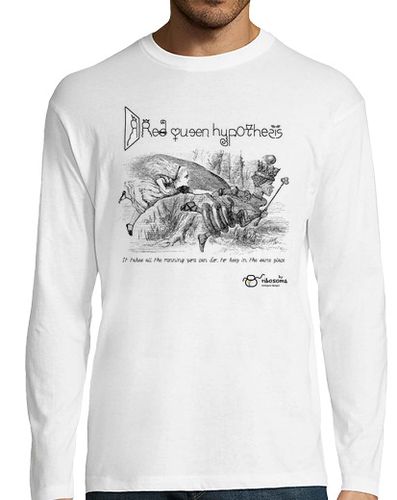 Camiseta Hombre Manga Larga Red queen hypothesis ♛ laTostadora - latostadora.com - Modalova