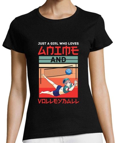 Camiseta mujer chica que ama el anime y el voleibol - latostadora.com - Modalova