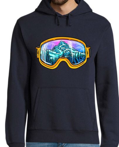 Sudadera Con Capucha Para Hombre Gafas De Sol Esquiador Montañas Nevadas Esquí Nieve Naturaleza laTostadora - latostadora.com - Modalova