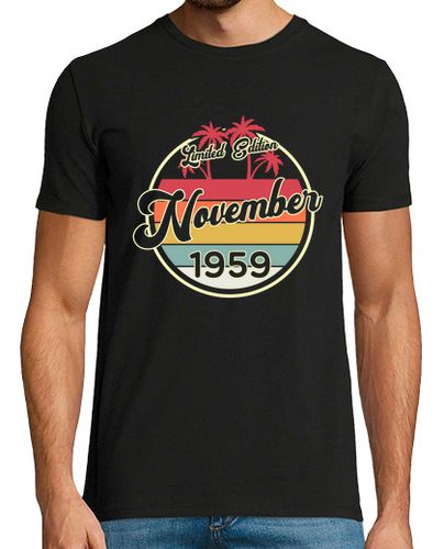 Camiseta vintage 80s noviembre 1959 60.a idea de regalo de cumpleaños - latostadora.com - Modalova