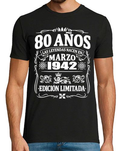 Camiseta 80 años - cumpleaños marzo de 1942 - latostadora.com - Modalova