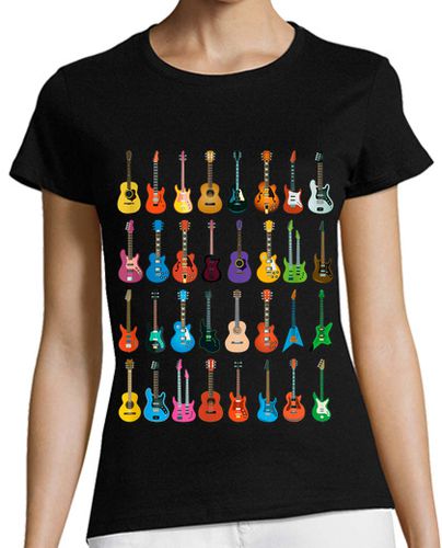 Camiseta mujer Colección De Guitarras Guitarrista Música Rock Heavy Metal - latostadora.com - Modalova