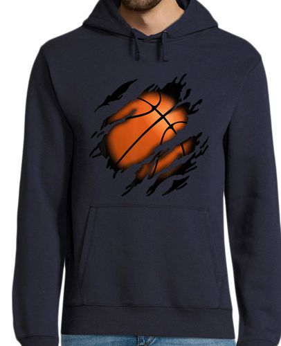 Sudadera Con Capucha Para Hombre Rasgado Camiseta Balón Baloncesto Basketball Deporte NBA Basket laTostadora - latostadora.com - Modalova