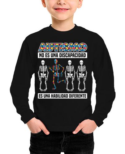 Camiseta Niño Manga Larga Autismo no es una discapacidad es una laTostadora - latostadora.com - Modalova