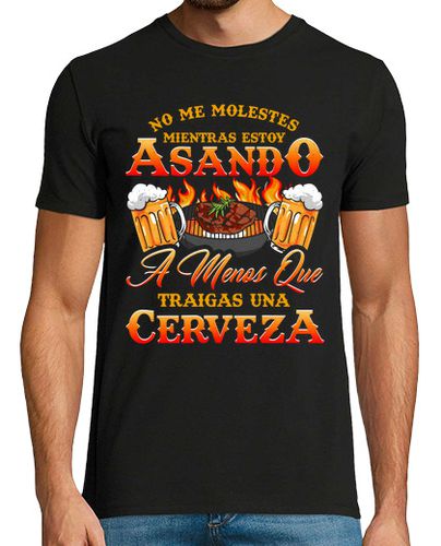 Camiseta Asado Carne y Cerveza No Me Molestes - latostadora.com - Modalova