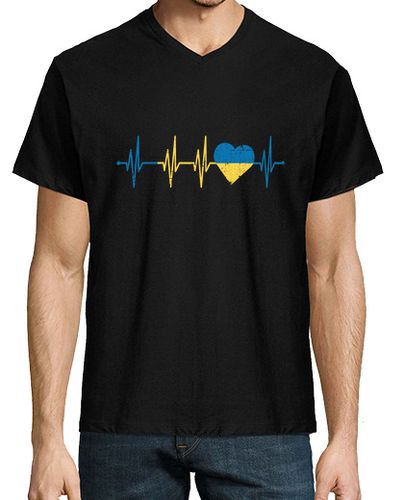 Camiseta ucrania línea de pulso cardíaco ecg fre - latostadora.com - Modalova