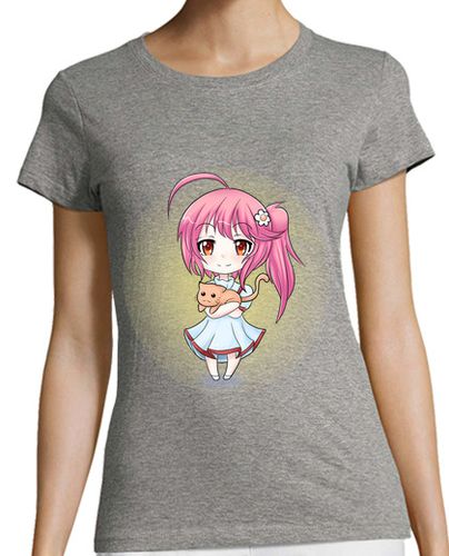 Camiseta mujer Cute Girl With Cat laTostadora - latostadora.com - Modalova