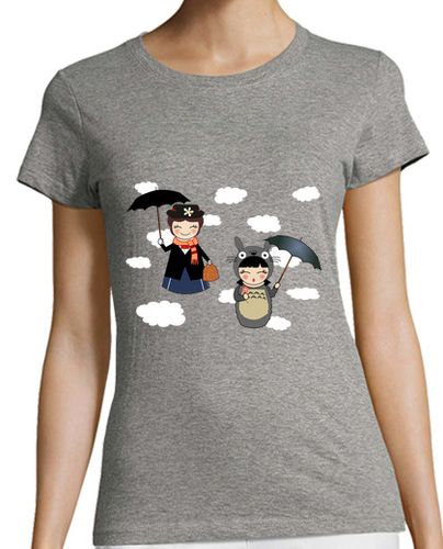Camiseta mujer Kokeshis Poppins and Totoro - latostadora.com - Modalova