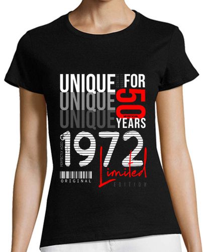 Camiseta mujer 50 cumpleaños año de nacimiento 1972 20 - latostadora.com - Modalova