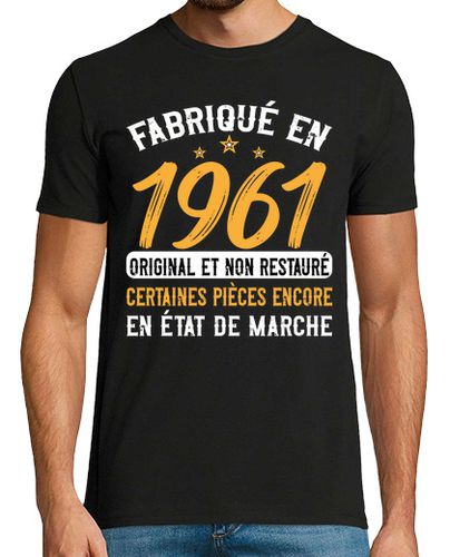 Camiseta Hombre Manga Corta cumpleaños 1961 año de nacimiento laTostadora - latostadora.com - Modalova