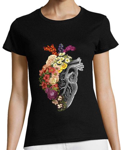 Camiseta mujer flor corazón primavera - latostadora.com - Modalova