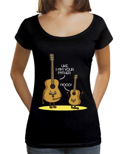 Camiseta Mujer Cuello Ancho Loose Fit uke soy tu padre ukelele gracioso laTostadora - latostadora.com - Modalova