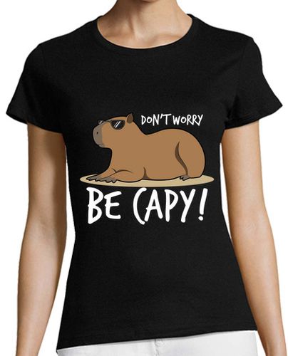 Camiseta Mujer Manga Corta camisa capybara no te preocupes ser cap laTostadora - latostadora.com - Modalova