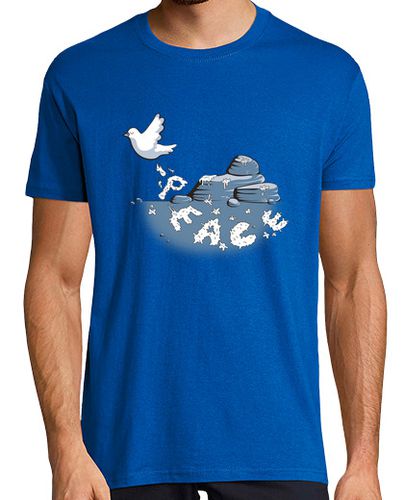 Camiseta Hombre Manga Corta Peace Messenger (blue) laTostadora - latostadora.com - Modalova