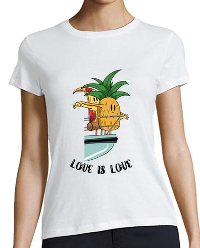 Camiseta mujer pizza y piña amor - latostadora.com - Modalova