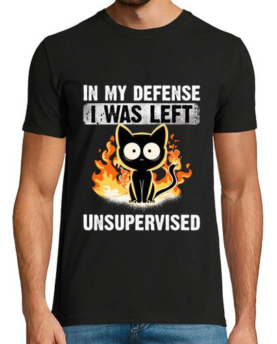 Camiseta en mi defensa me dejaron gato negro sin - latostadora.com - Modalova