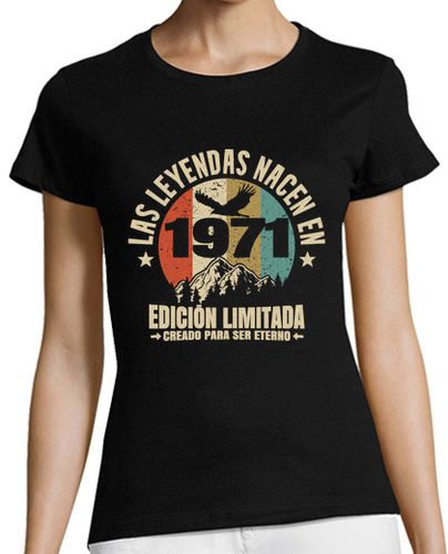 Camiseta Mujer Manga Corta Las leyendas nacen en 1971 laTostadora - latostadora.com - Modalova