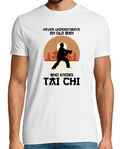 Camiseta Hombre Manga Corta gracioso nunca subestimes a un anciano que sabe tai chi novedad lucha deportes de combate amante del laTostadora - latostadora.com - Modalova