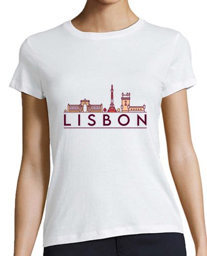 Camiseta mujer paisaje urbano de lisboa - latostadora.com - Modalova