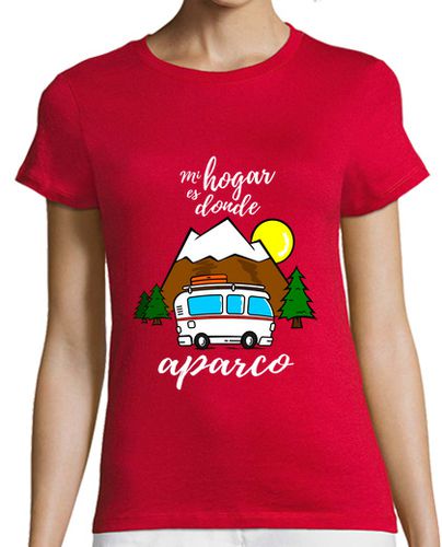 Camiseta mujer hoga es donde aparco 2 blanco laTostadora - latostadora.com - Modalova