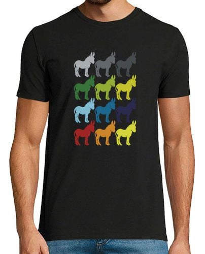 Camiseta Hombre Manga Corta neón pop art retro burro mula animal idea de regalo laTostadora - latostadora.com - Modalova