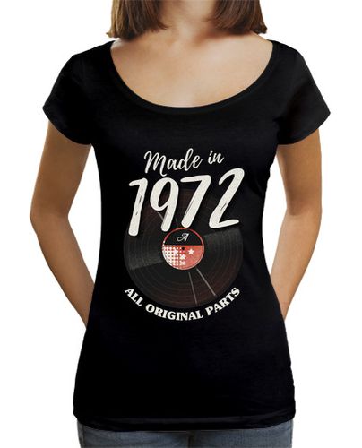 Camiseta mujer vintage 1972 disco de vinilo cumpleaños - latostadora.com - Modalova
