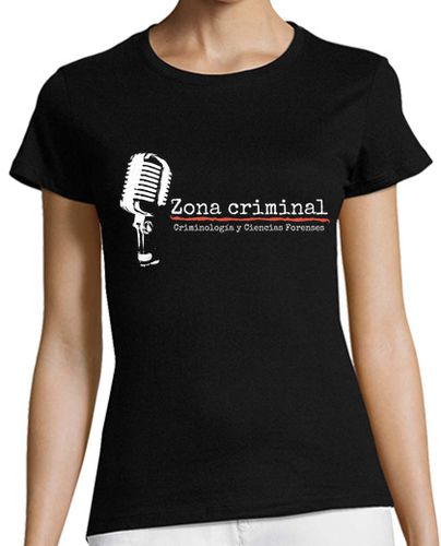 Camiseta mujer Camiseta negra manga corta mujer Zona Criminal - latostadora.com - Modalova