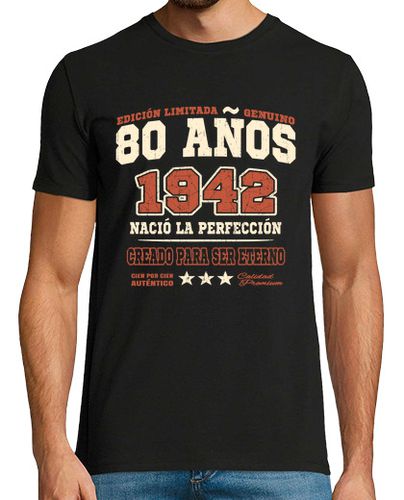 Camiseta 80 años - nacido en 1942 - latostadora.com - Modalova