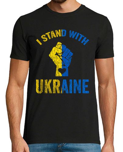 Camiseta Puño Y Corazón Yo Estoy Con Ucrania Guerra En Inglés - latostadora.com - Modalova