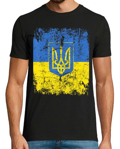 Camiseta Bandera Y Escudo Apoyo A Ucrania Guerra Ucranianos Rusia - latostadora.com - Modalova