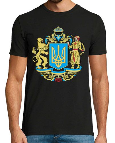 Camiseta Escudo Heráldico De Ucrania Tridente Y Colores Ucranianos - latostadora.com - Modalova