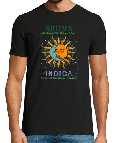 Camiseta Sativa Indica Cannabis Weed Quotes - latostadora.com - Modalova