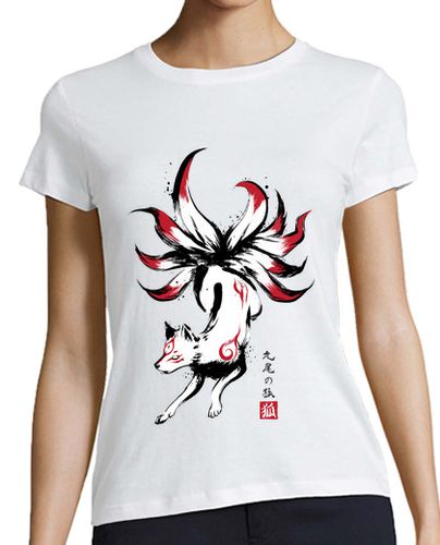 Camiseta mujer Kyubi no kitsune sumi e - latostadora.com - Modalova