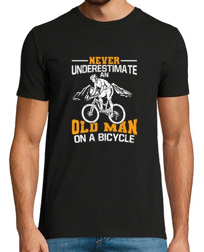 Camiseta nunca subestimes a un anciano en una bicicleta ciclista - latostadora.com - Modalova