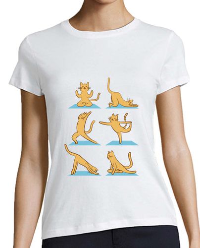 Camiseta Mujer Manga Corta gato yoga laTostadora - latostadora.com - Modalova